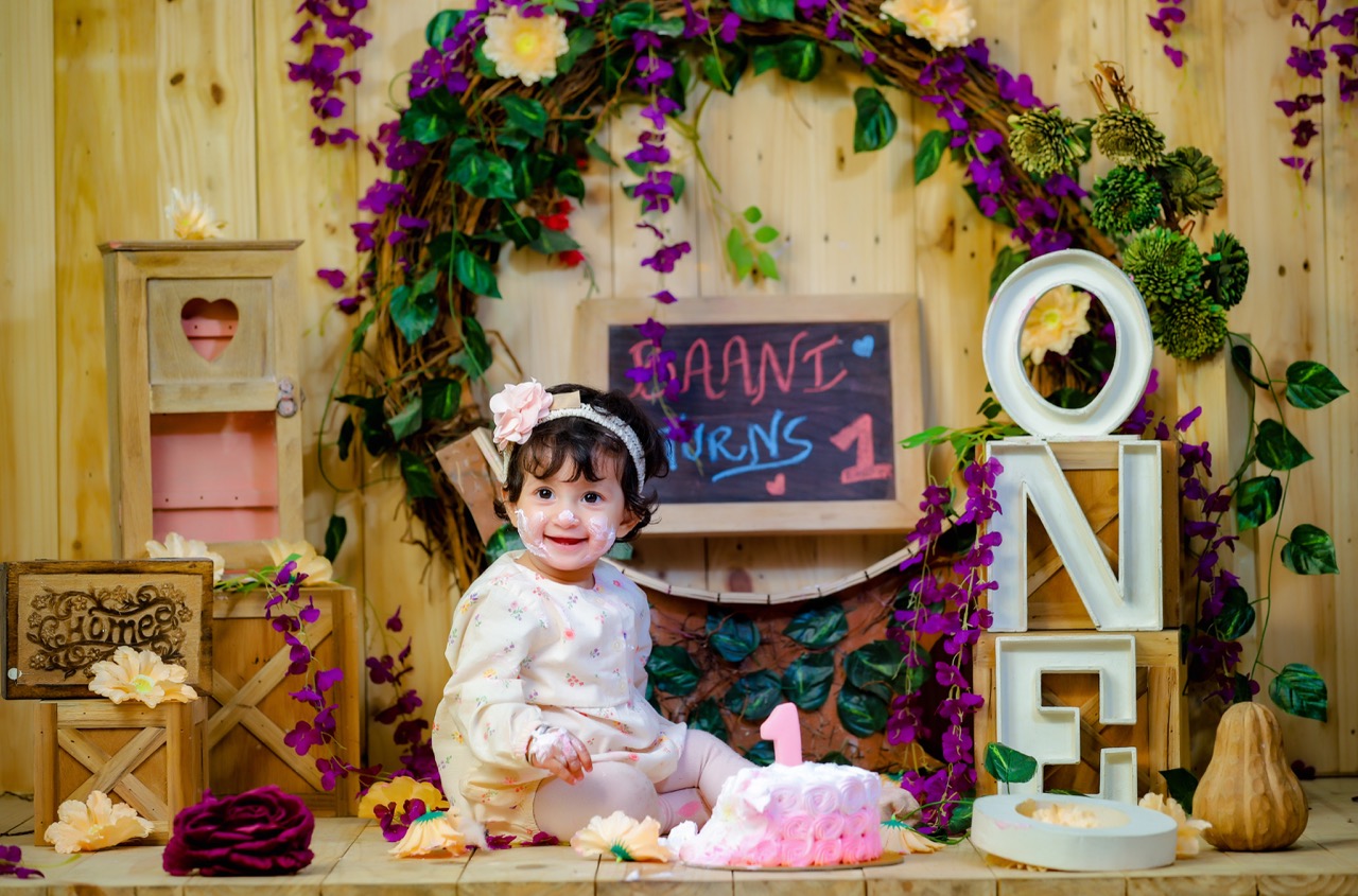 Birthday celebration portrait